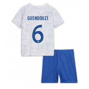 Francie Matteo Guendouzi #6 Dětské Venkovní dres komplet MS 2022 Krátký Rukáv (+ trenýrky)